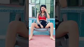 tiktok CD merah di tepi kolam renang [YouTube shorts] #pemersatubangsa #bukanmaen #hotgirls #asian