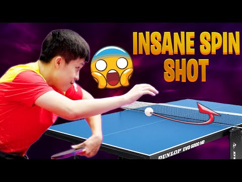 Wang Chuqin plays an INSANE BACKHAND SIDESPIN HOOK SHOT!