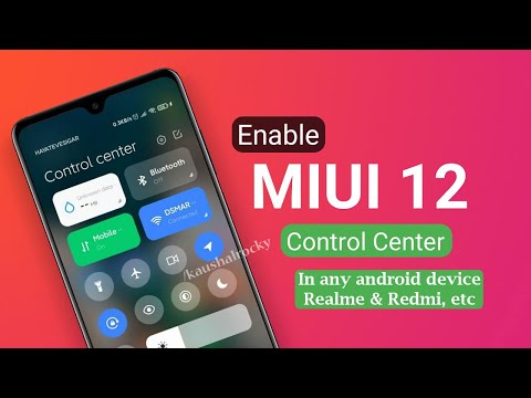 How To Enable Miui 12 Control Center in Any Android Device| No ROOT