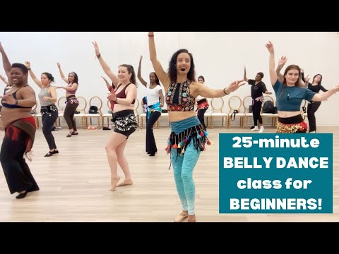 Clase de DANZA DEL VIENTRE de 25 minutos para principiantes 🌸 Aislamientos y caídas de cadera #be...