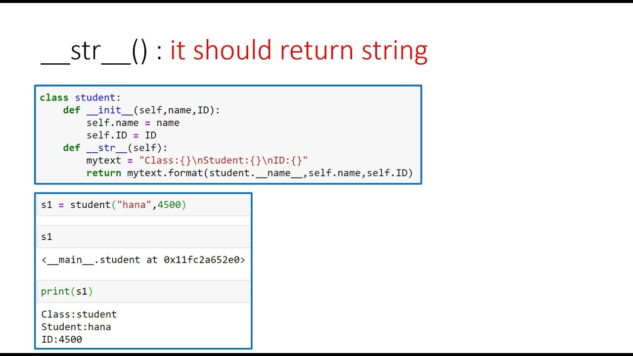 Printing customized object using str and repr | Learning OOP using Python 🐍