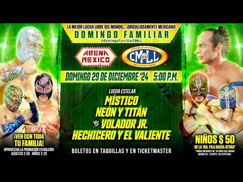 CMLL Domingo Familiar (12/29/2024) Stream & Results: Místico, Hechicero, Volador Jr, Atlantis, More