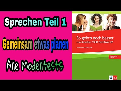 Goethe Zertifikat B1 -  Gemeinsam etwas Planen (100% mündlich bestehen) | So geht's noch besser B1