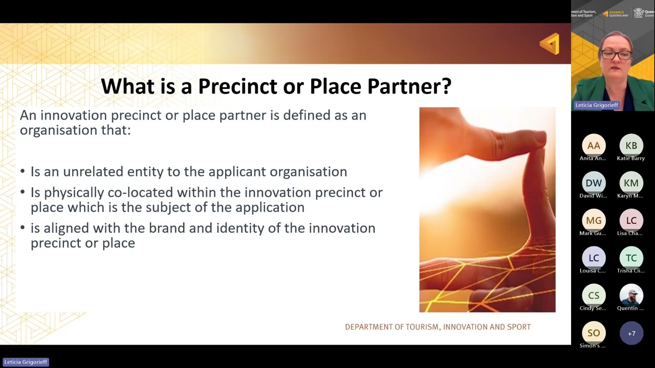 Webinar - Regional Precincts and Places Infrastructure and Technology Program Webinar