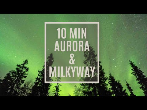 Aurora Borealis and Milkyway Relaxing | 4K Time Lapse