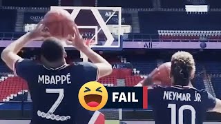 Neymar & Mbappe Try Basketball