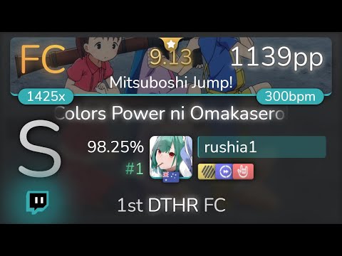 [9.13⭐Live] rushia1 | Colors*Slash - Colors Power ni Omakasero! [!] +HDDTHR 98.25% {#1 1139pp FC}