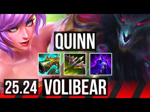 QUINN vs VOLIBEAR (TOP) | Good KDA: 15/1/7 | EUW Master | 25.24