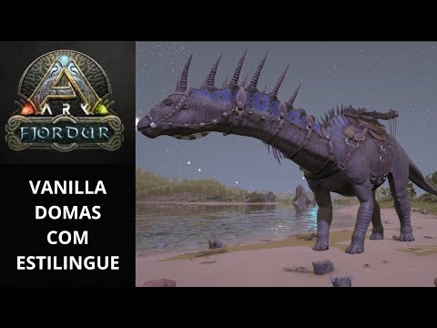 Ark- Fjordur VANILLA DESAFIO -  Domando Amargossauro Lost island Mapa !!!