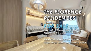 For Sale: The Florence Residences 悦湖苑 | Layout: 3 Bed 2 Bath | Size: 1001 sqft