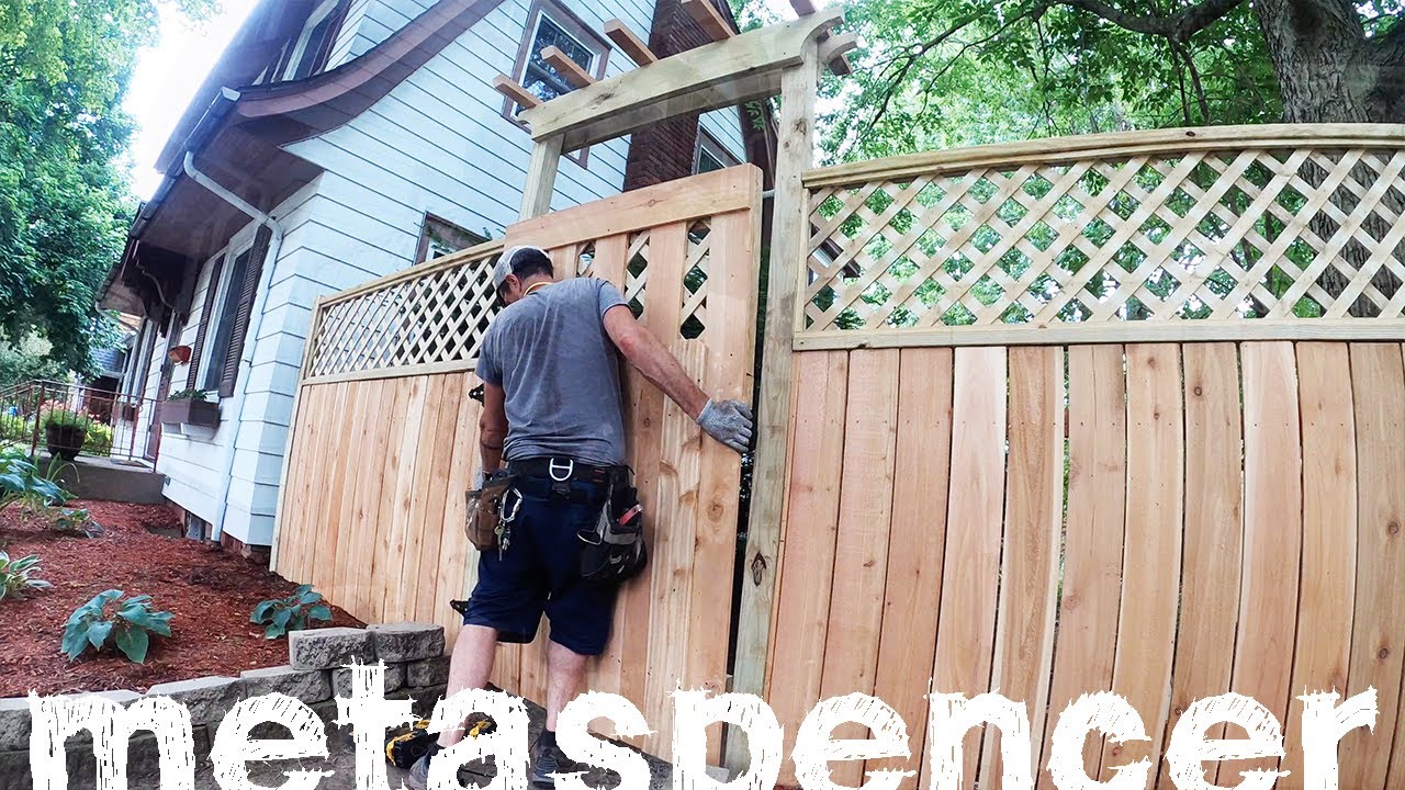 Watch video Trellis Topped Fence, Solo Build Now Trellis Topped Fence, Solo Build