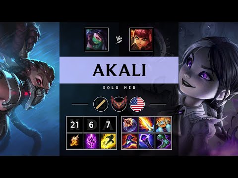 Akali Mid vs Annie: Quadra Kill, Legendary - NA Grandmaster Patch 14.18