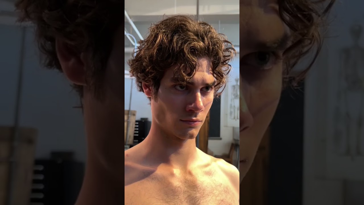 Male Portrait Pose Reference #artmodel #figuremodel #lifemodel #posereference #short