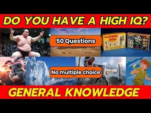 Hard General Knowledge Quiz | 50 Q's | Without Multiple Choice | Difficult Trivia Questions | Game