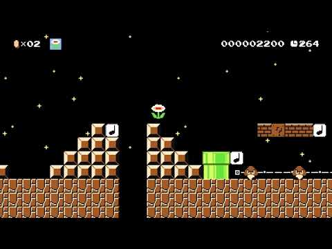 Super Mario Maker 2 - 1-1, But A Fire Flower Plays It by MBStar COURSE ID: FW8-9X2-P8G