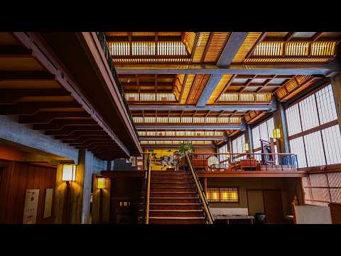 The historic bathhouse : Momoyama bath - Yudanaka Onsen Yorozuya, Yamanouchi, Nagano Japan| 4K Vlog