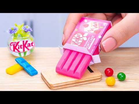 Rainbow KitKat Cake | How to Make Rainbow Cake Recipe With Pink Chocolate🌈Easy Mini Cake Decorating