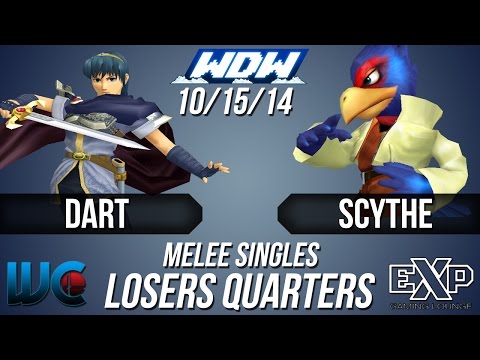 WDW 10/15/14 - Dart (Marth) vs Scythe (Falco) Melee Loser's Quarters