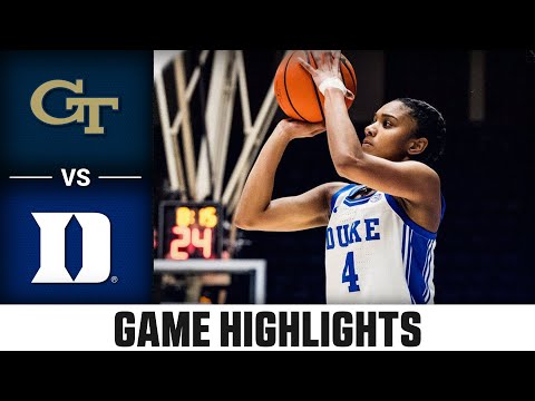 Georgia Tech vs. Duke Highlights | 2025-26 ACC Women's Basketball