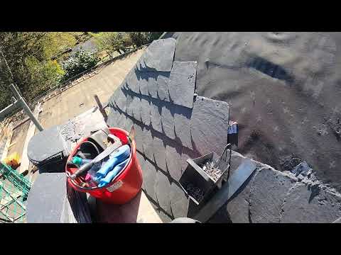 Schieferkehle ansetzen. Schiefer Schuppendeckung - Teil 23 - 08.04.2025 - Schieferdecker Osnabrück