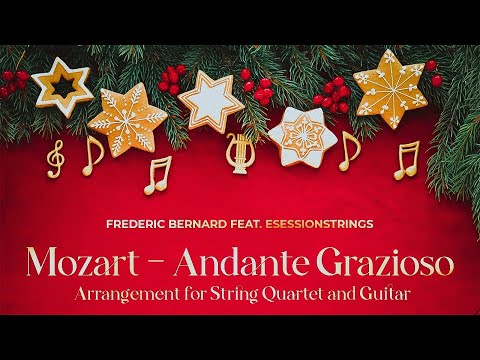 Andante Grazioso for String Quartet and Guitar (Original Arrangement - Sheet Music Video)