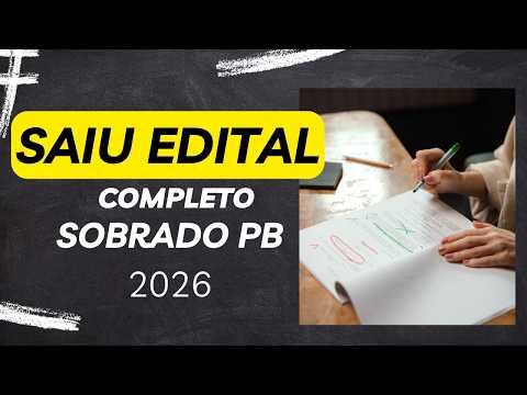 Concurso Sobrado PB 2026: 66 vagas abertas + salários de até R$ 4,6 mil!