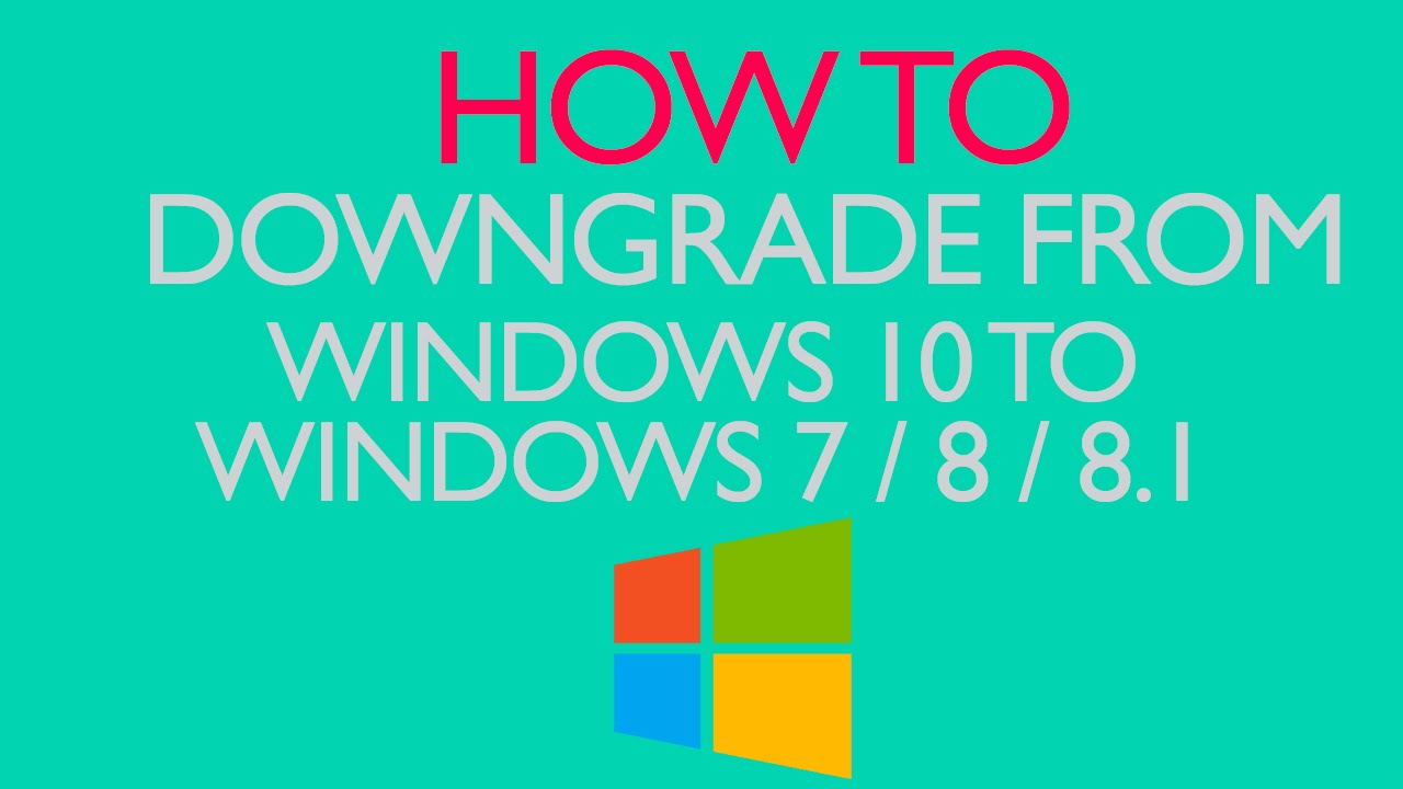 How To Downgrade Windows 10 to Windows 7 / 8 / 8.1 | Windows Tricks [My-T3chnology]