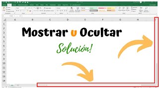 Como MOSTRAR u OCULTAR LA BARRA DE DESPLAZAMIENTO VERTICAL Y HORIZONTAL en Excel - solución!