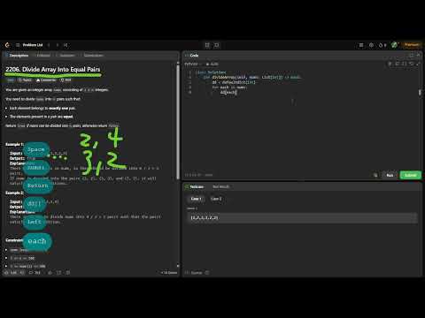 Leetcode Easy Problem 2206 Divide Array Into Equal Pairs Devops Python Practice