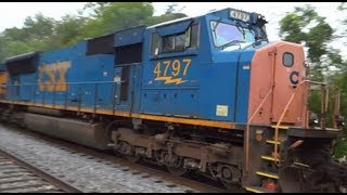 preview picture of video 'Fire Damage on CSX #5258 with B&O, C&O Gons'