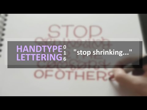 Stop Shrinking | Lettering On White - Series 016