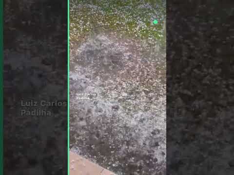 Chuva de granizo em Toledo, no oeste do Paraná