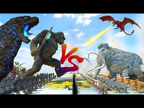 Kong v/s Godzilla, Dinosaur, Robotic Godzilla, fire Godzilla, Kamata-Kun GODZILLA, White Mammoth