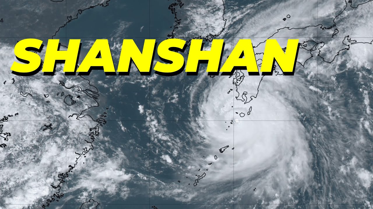 Typhoon Shanshan nearing landfall in Japan