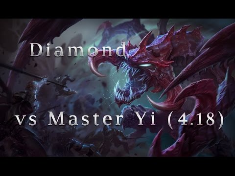 NA Diamond Player Cho'Gath Jungle vs Master Yi Season 4 (4.18) League of Legends LoL Pro SoloQ