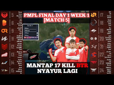BTR 17 KILL NYAYUR LAGI - PMWL FINAL 2020 PUBG MOBILE [FULL MATCH GAME 5]