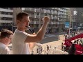 Van links naar rechts op het balkon in Crooswijk!