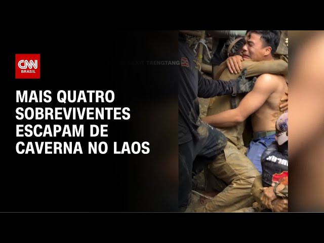 Mais 4 homens são resgatados de caverna no Laos; 2 seguem desaparecidos | AGORA CNN