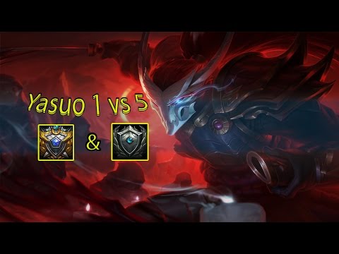 TOP LOL [Yasuo 1vs5 - Challenger solo 5 silver] - Best yasuo 2016