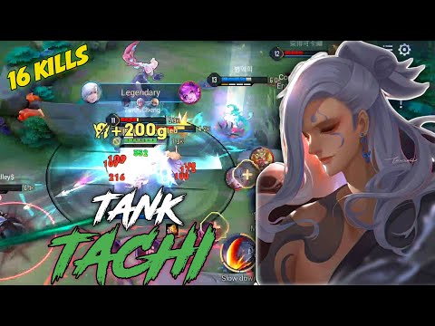 AoV - Tachi Insane Tank Highlight | Best Tank Build with 16 kill highlight - Arena of Valor