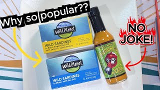 Trying WILD PLANET SARDINES + Mustard gas hot sauce!