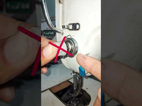 How to set and fit thread tension in industrial sewing machine #sewing #stitch #shorts