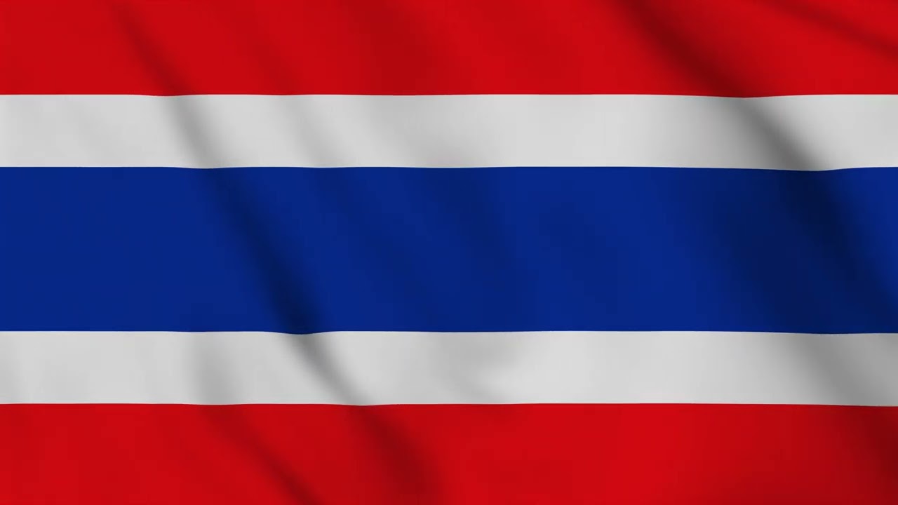 Thailand Flag Animation | Thailand Flag Waving Full Screen Animation  4K Green Screen Flag Animation