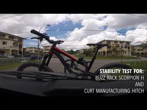 stability test for: Buzz Rack Scorpion H and Curt Manufacturing Hitch