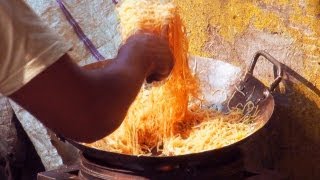 Chow Mein making in a Dhaba,  Kolkata