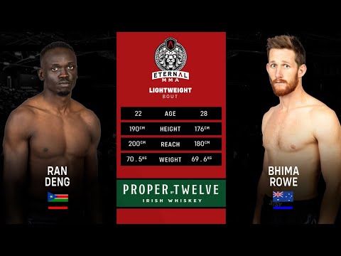 Eternal MMA 77 - Ran Deng VS Bhima Rowe - MMA Fight Video