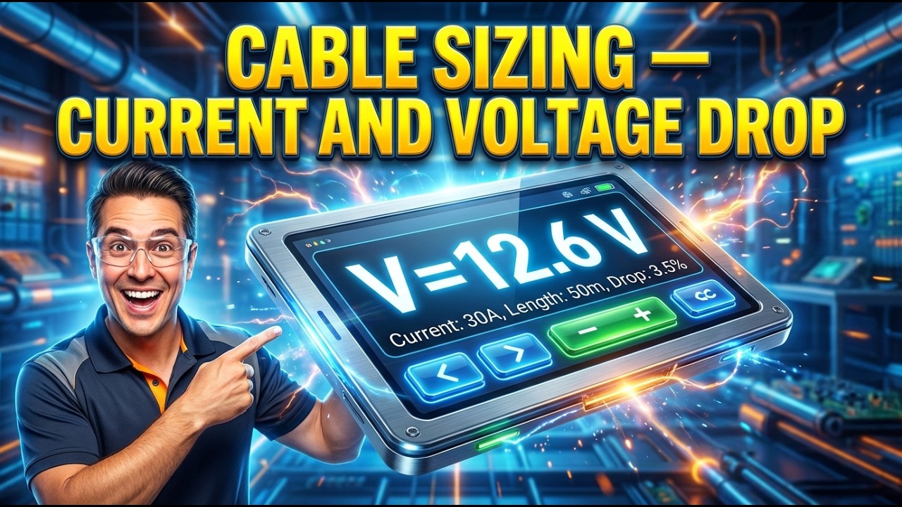 Cable Sizing Calculator — Current and Voltage Drop