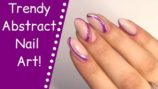 Trendy Abstract Nail Art Tutorial! | Nail Addict Los Angeles Review