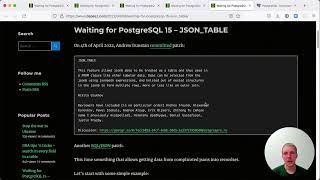 5mins of Postgres E13: New SQL/JSON and JSON_TABLE features in Postgres 15