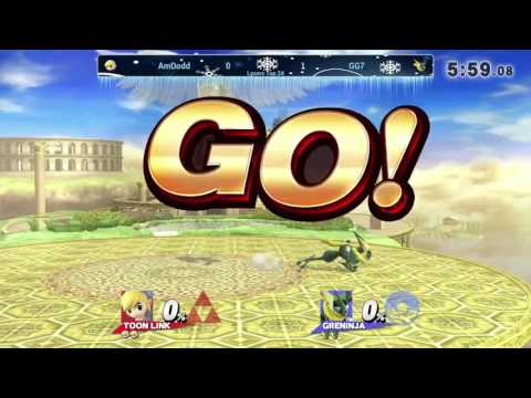Winter 2016 Smash 4 Arcadian Losers Top 24 - GG7 (Greninja) vs AmDodd (Toon Link)
